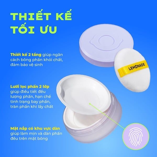 Phấn Phủ Lemonade Supermatte No Makeup Loose Powder 9g
