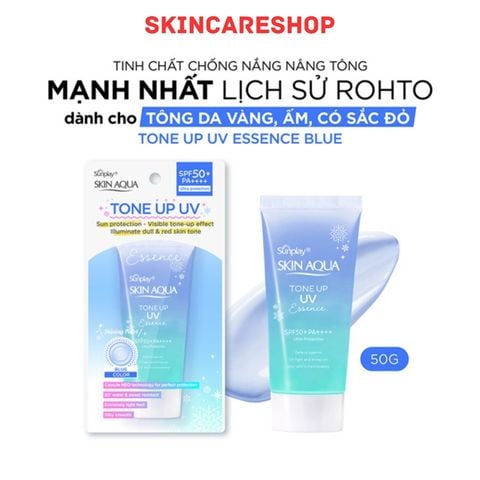Tinh chất chống nắng Sunplay Skin Aqua Tone Up UV Essence Blue 50ml