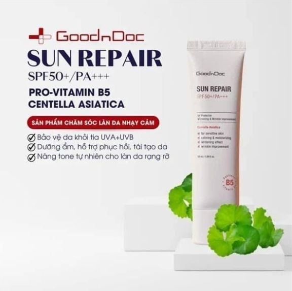 Kem Chống Nắng Goodndoc Sun Repair SPF50+/PA+++ 50ml