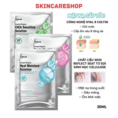 Mặt Nạ Cấp Ẩm, Tăng Sinh Collagen, Hỗ Trợ Phục Hồi Da Dr.Wonjin Instant Repair Solution 30ml
