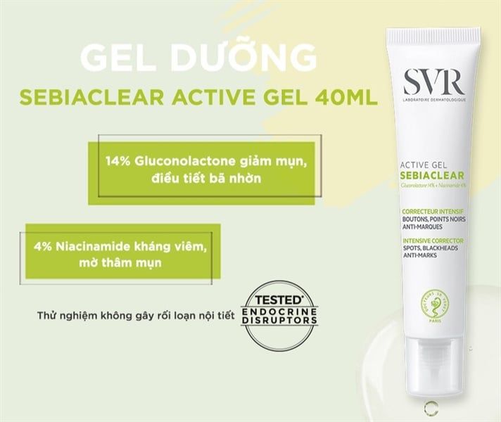 Kem Dưỡng Làm Giảm Mụn SVR Sebiaclear Active Gel 40ml
