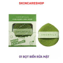 Bông Rửa Mặt Bọt Biển Dạng Giọt Nước Amortals Wash To Smile Face Washing Pluff