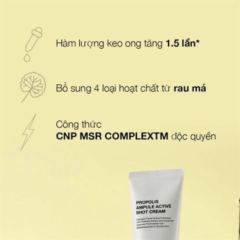 Kem Dưỡng CNP Chiết Xuất Keo Ong Phục Hồi Da Propolis Ampule Active Shot Cream 75ml