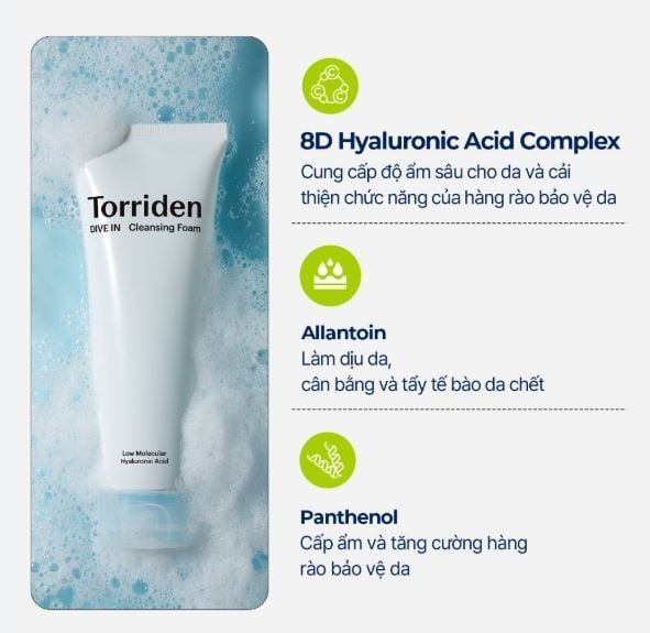 Sữa Rửa Mặt Torriden Dive In Cleansing Foam 30ml