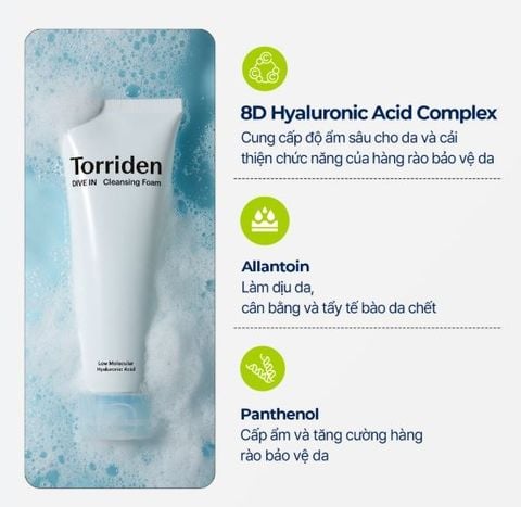 Sữa Rửa Mặt Torriden Dive In Cleansing Foam 30ml