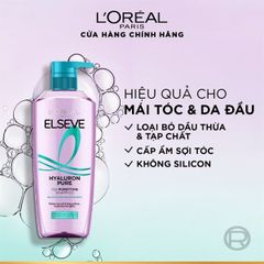 Bộ gội xả L'Oreal Paris Elseve 72H HA Pure 620ml & 375ml