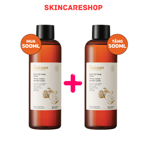 Combo Cocoon Nước Tẩy Trang Bí Đao 500ml