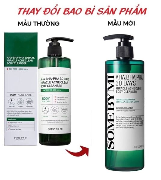 Sữa Tắm Some By Mi AHA-BHA-PHA 30 Days Miracle Acne Clear Body Cleanser 400g