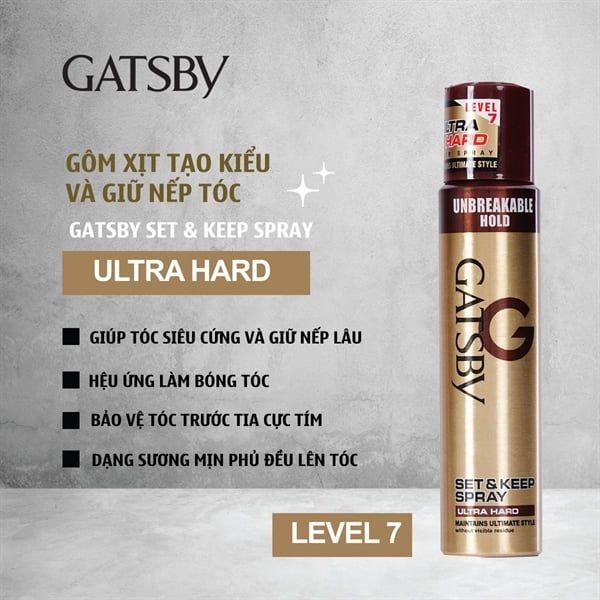 Keo Xịt Tóc Gatsby Set & Keep Spray 250ml