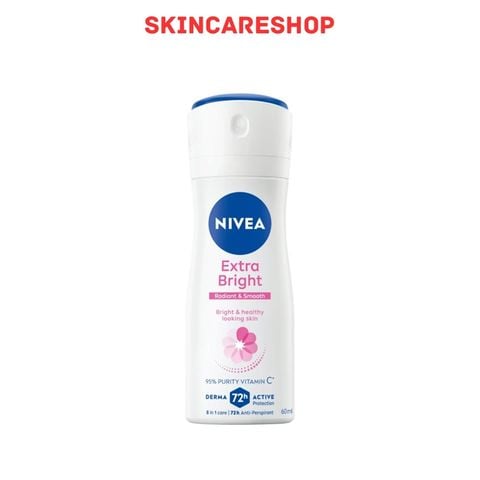 Xịt khử mùi Nivea Extra Whitening 60ml