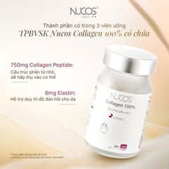 Viên Uống Nucos Collagen 100% Dưỡng Trắng Da Hộp 90 Viên