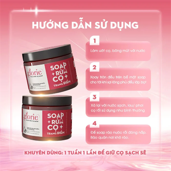 Sáp Rửa Cọ Trang Điểm Glorie Brush Makeup Cleansing Soap 130g