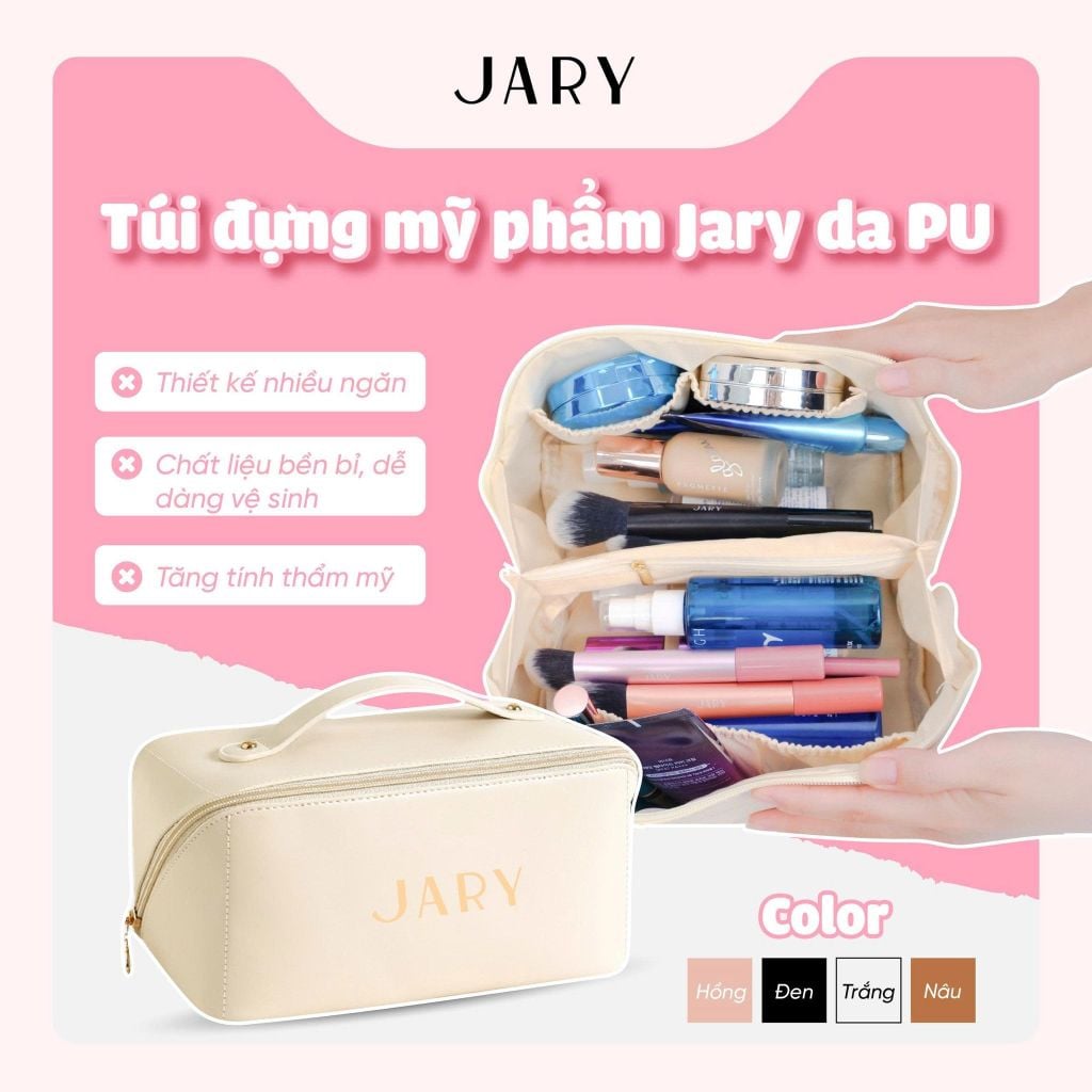 Túi Đựng Mỹ Phẩm Jary Da PU