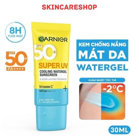 Kem Chống Nắng Garnier Super UV Cooling Watergel Sunscreen SPF50+ PA++++ 30ml
