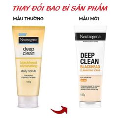 Sữa Rửa Mặt Neutrogena Deep Clean Blackhead Eliminating Daily Scrub 100g