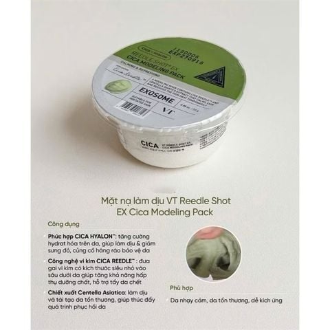 Mặt Nạ Dẻo VT Cosmetics Reedle Shot Ex Modelling Pack 25g