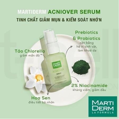 Serum Giảm Mụn & Kiểm Soát Nhờn Martiderm Acniover Serum 30ml