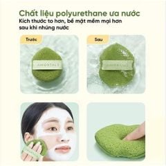 Bông Rửa Mặt Bọt Biển Dạng Giọt Nước Amortals Wash To Smile Face Washing Pluff