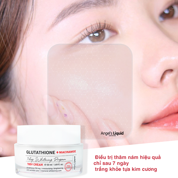 Kem Dưỡng Angel's Liquid Glutathione + Niacinamide 7Day Whitening Program 700 V-Cream 50ml