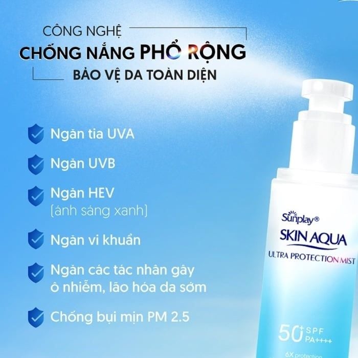 Xịt chống nắng Skin Aqua Ultra Protection Mist 60ml