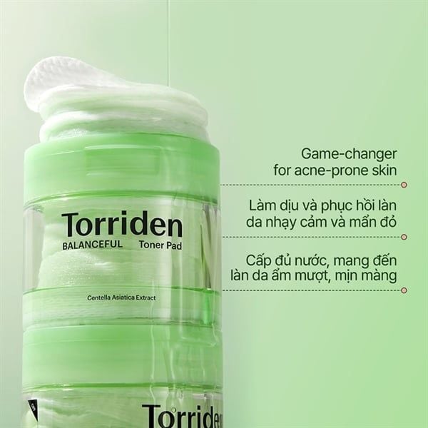 Toner Pad Torriden Balanceful Cica Toner Pad 60 miếng