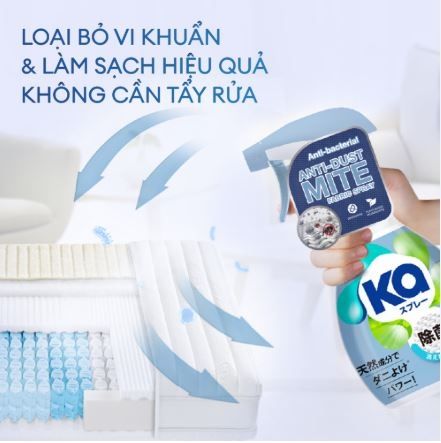 Xịt Mạt Bụi Nhà Kapod Kháng Khuẩn, Khử MùiQuần áo, Chăn Ga 320ml