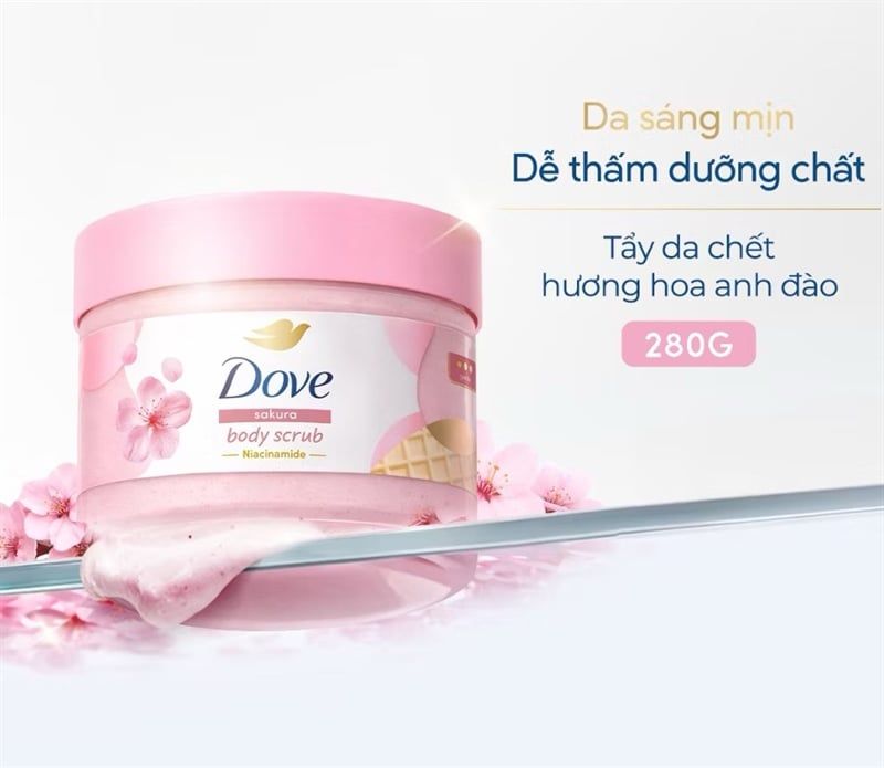 Smoothie Tẩy Tế Bào Chết Body Dove Chăm Da Sáng Mịn 298g/280g