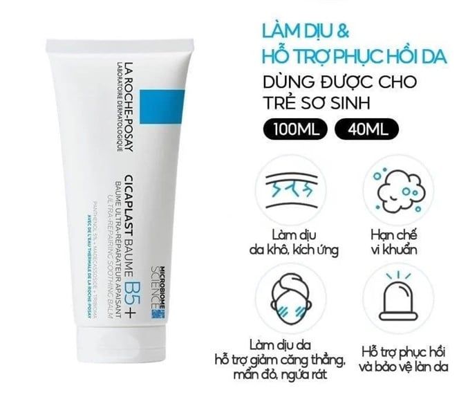 Kem dưỡng giúp dịu da, phục hồi da La Roche-Posay Cicaplast Baume B5+ 40ml