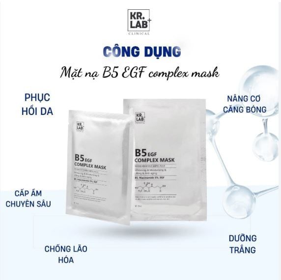 Mặt Nạ Kr.Lab+ Cấp Ẩm Phục Hồi B5 EGF Complex Mask 25ml