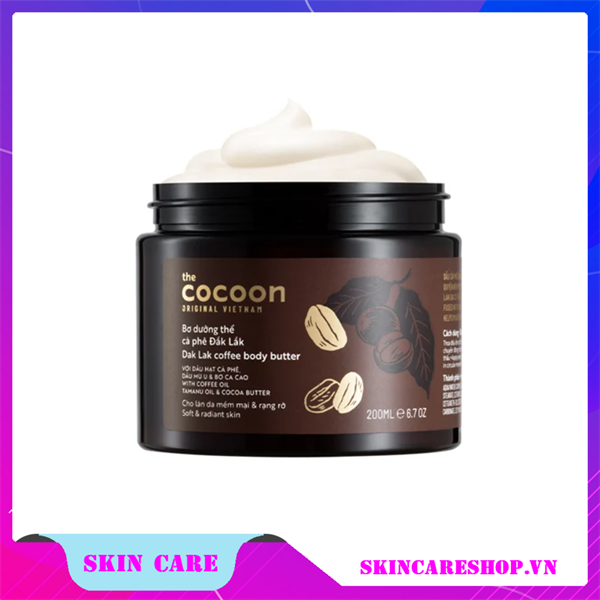 Bơ Dưỡng Thể Cà Phê Đắk Lắk Cocoon Dak Lak Coffee Body Butter 200ml