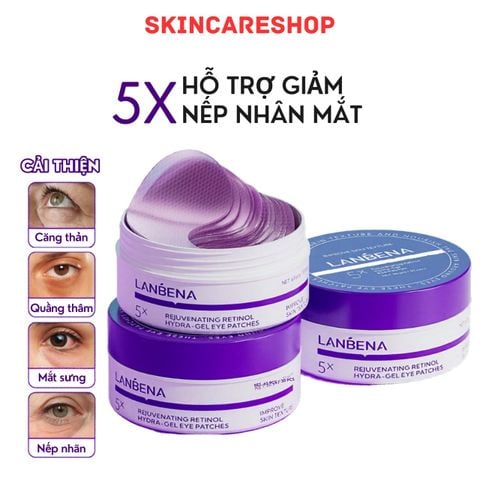 Mặt Nạ Mắt Lanbena Rejuvenating Retinol Hydra-Gel Eye Patches 60pcs