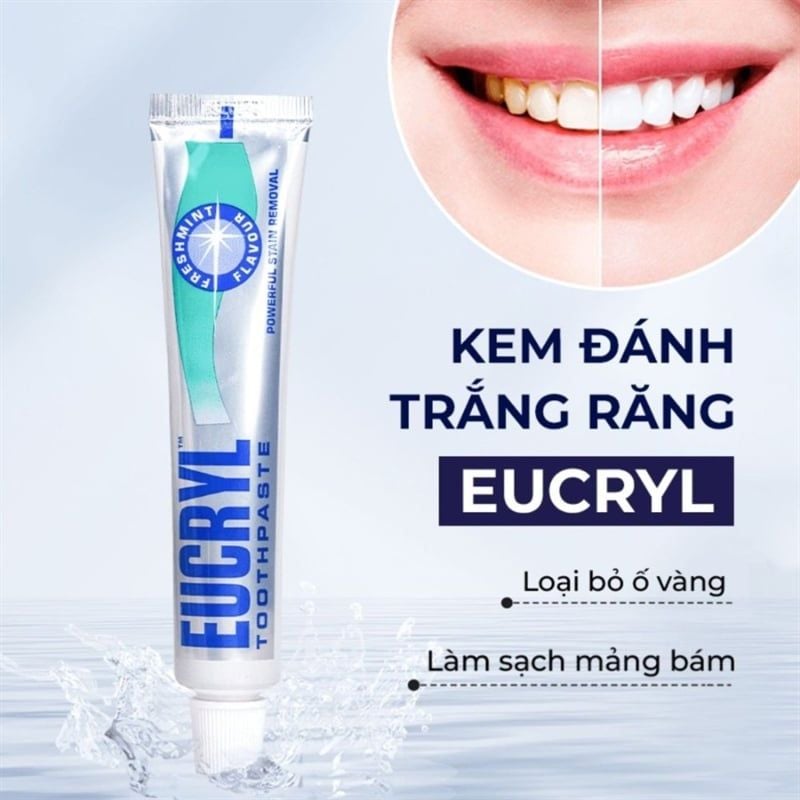 Kem Đánh Răng Tẩy Trắng Eucryl Toothpaste 62g