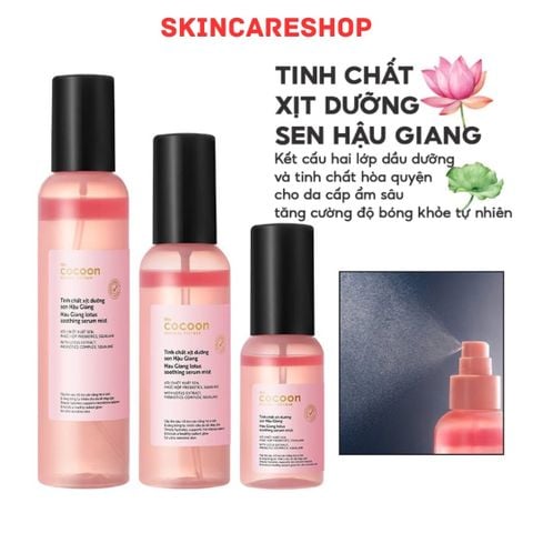 Tinh Chất Xịt Dưỡng Cocoon Lotus Soothing Serum Mist Sen Hậu Giang 100ml