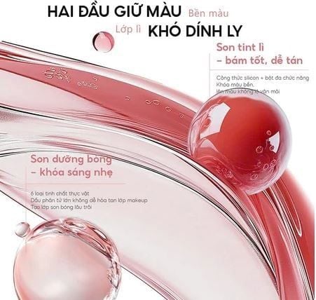 Son Kem 2 Đầu Mooekiss Dual Effect Lip Mud