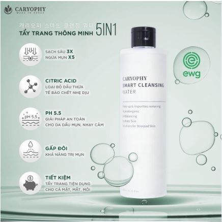 Nước tẩy trang Caryophy Smart Cleansing Water