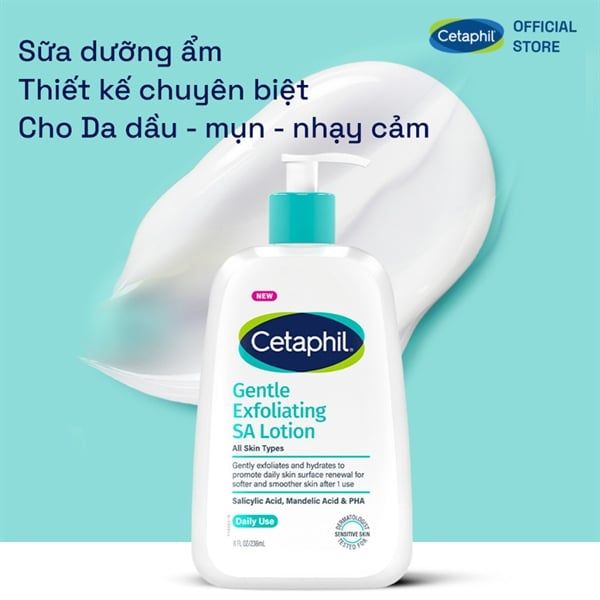 Sữa Dưỡng Cho Da Dầu Mụn Cetaphil Gentle Exfoliating SA Lotion 236ml