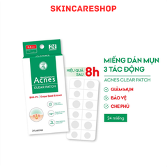 Miếng Dán Mụn Acnes Clear Patch Giúp Giảm Mụn Sưng Viêm 24 Miếng