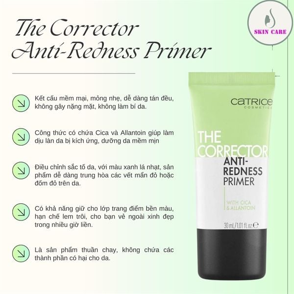 Kem Lót Catrice The Corrector Anti-Redness Primer 30ml