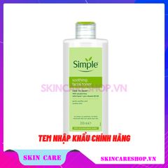 Nước Hoa Hồng Cho Da Nhạy Cảm Simple Soothing Facial 200ml