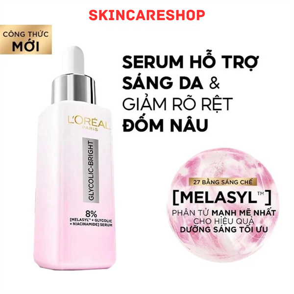 Tinh Chất Mờ Thâm Nám L'oreal Glycolic-Bright Instant Glowing Serum 30ml