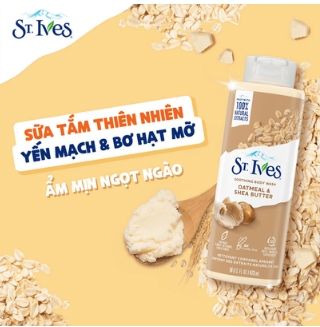 Sữa Tắm St.Ives Soothing Body Wassh Oatmeal & Shea Butter 700ml