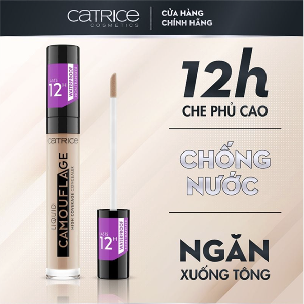 Kem Che Khuyết Điểm Và Triệt Sắc Catrice Liquid Camouflage High Coverage Concealer 5ml