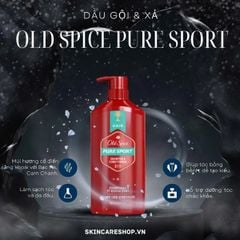 Dầu Gội & Xả Old Spice Pure Sport 2In1 Shampoo & Conditioner 650ml
