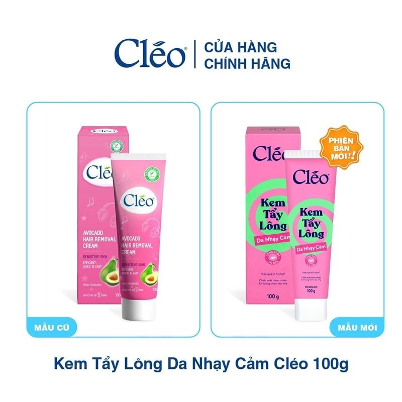 Kem tẩy lông Cleo Avocado Hair Removal Cream Sensitive Skin 50g