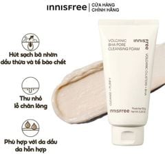 Sữa Rửa Mặt innisfree Volcanic Pore BHA Cleansing Foam Kiểm Soát Nhờn Tro Núi Lửa & BHA 150g