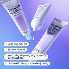 Kem Chống Nắng Nâng Tone, Hiệu Chỉnh Màu Da Torriden Dive In Tone Up Sun Cream PURPLE SPF50+ PA++++