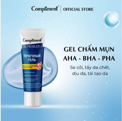 Gel Chấm Mụn Compliment SOS No Problem AHA BHA PHA 25g