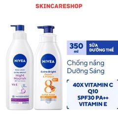 Sữa dưỡng thể Nivea Extra Bright Night Nourish 350ml