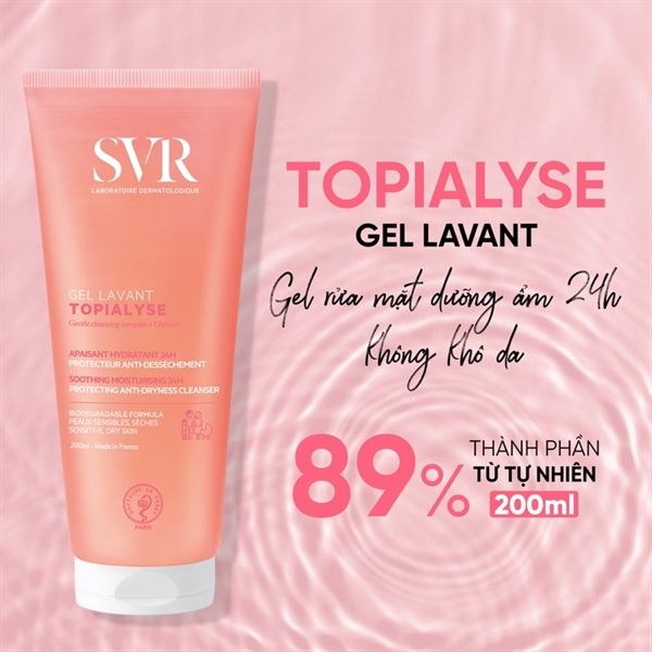 Gel Rửa Mặt Và Tắm Giúp Làm Mịn Và Dưỡng Ẩm Da SVR Topialyse Gel Lavant 200ml
