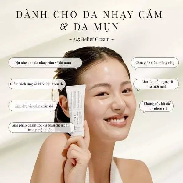 Kem dưỡng trắng giảm mụn dr.althea 345 relief cream 50ml